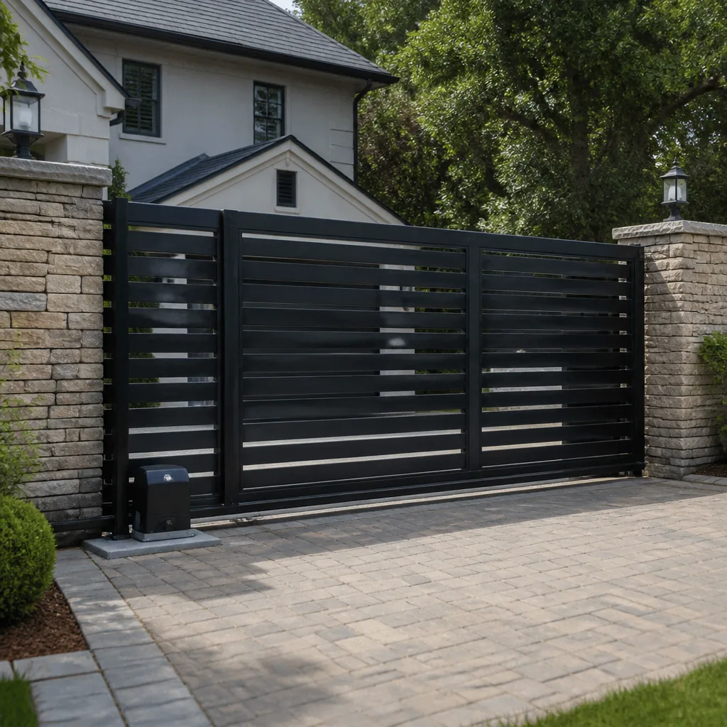 Sliding driveway gates